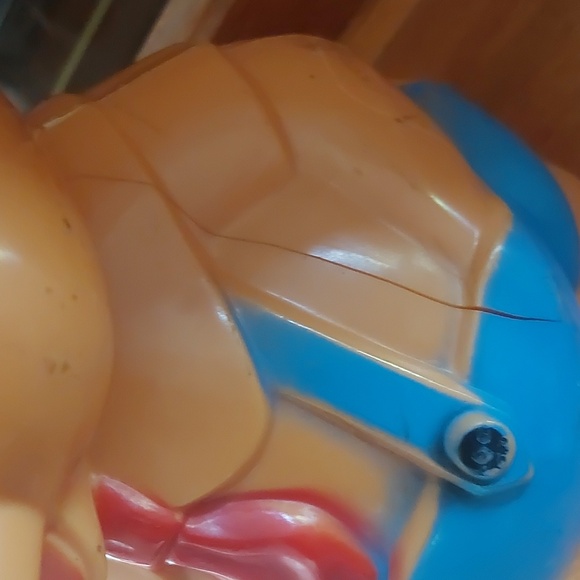 Vintage Porky Pig Old Plastic Piggy Bank Large 11.5" (Crack) - Picture 2 of 7